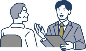 税理士に相談する様子